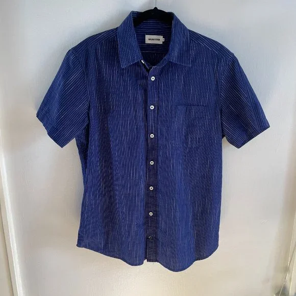 Taylor Stitch SS California in Slubby Navy Stripe - Size 42 - Picture 8 of 11